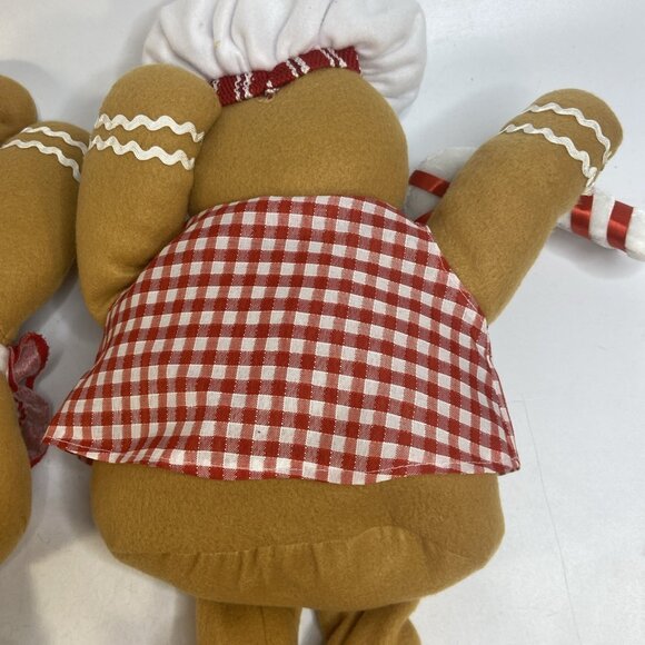 Gingerbread Man Woman Christmas Shelf Sitter Plush Plushie Chef Hat  20 in - Picture 8 of 13